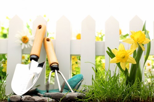 Flower bed creation in Charlton with colorful planting design
