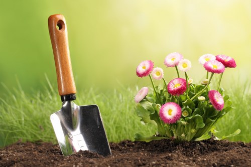 Prepared garden border for flower bed creation in Charlton